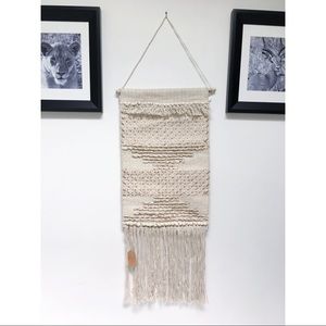 NWT Rose Gold Macrame Wall Hanging